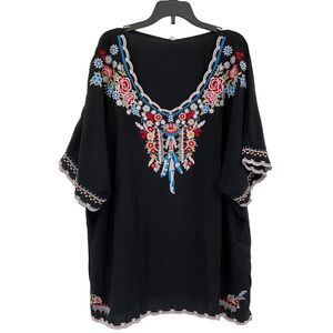 Vakakado Women's Floral Embroidered Blouse Size 3XL NWT‎